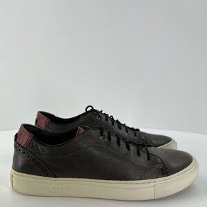 Ted Baker London Duuke Shoes Mens 7 Low Top Lace Up Sneaker Casual Leather Gray